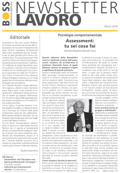 Assessment: tu sei cosa fai