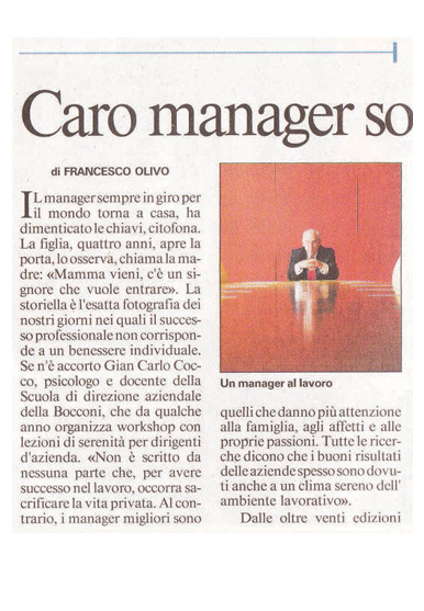 Caro Manager sotto stress, impara a vivere