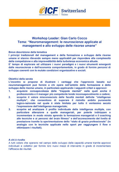 ICF - Workshop sul Neuromanagement