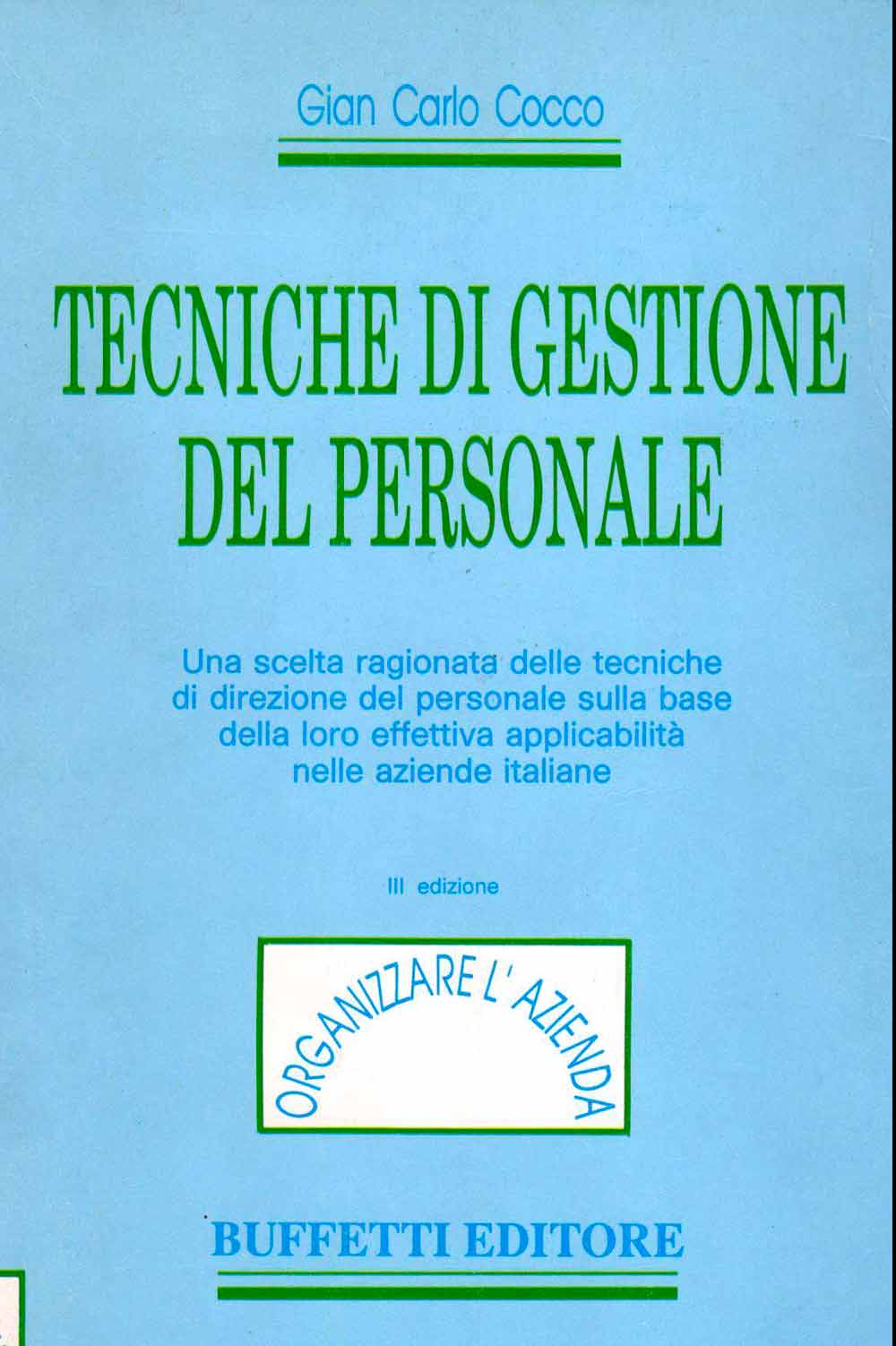 Tecniche di gestione del personale - Gian Carlo Cocco